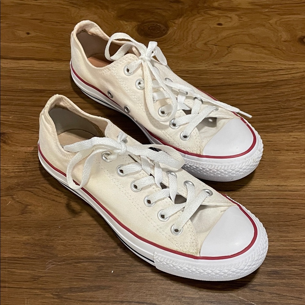 Converse All-Star white canvas sneakers, size 7, great condition